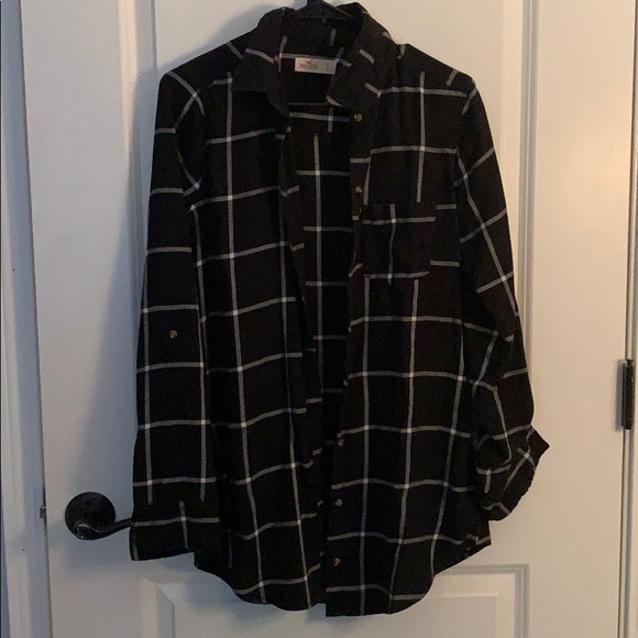 Hollister Tops - Black and white plaid shirt Hollister Tops - Black and white plaid shirt